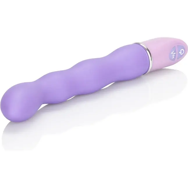 Силиконовый фиолетовый вибратор Lia Magic Wand - 21 см - Lia. Фотография 5.