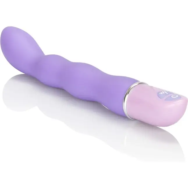 Силиконовый фиолетовый вибратор Lia Magic Wand - 21 см - Lia. Фотография 6.