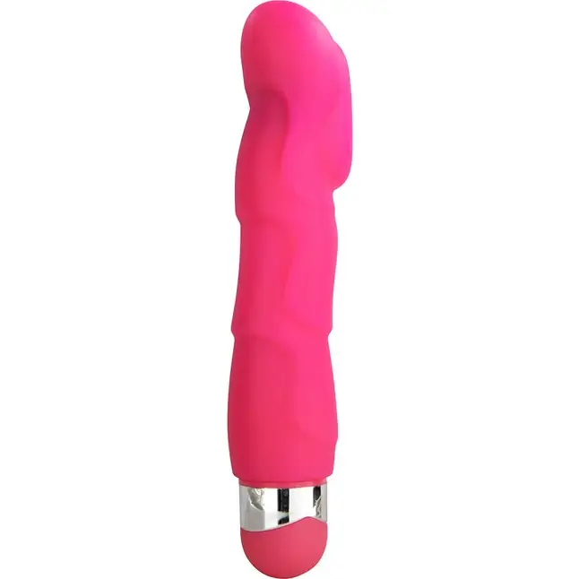 Розовый стимулятор точки G Happy G-spot с вибрацией - 18,5 см - Classics
