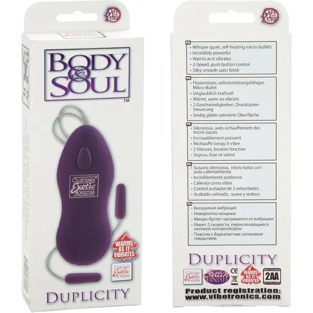 Фиолетовые вибропули BODY SOUL DUPLICITY PURPLE - Body   Soul. Фотография 4.
