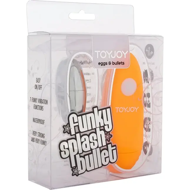 Вибропуля Funky Splash с оранжевым пультом - Funky. Фотография 2.