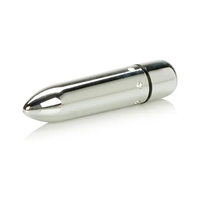 Серебристая вибропуля с кристаллами High Intensity Silver - Crystal Chic. Фотография 3.