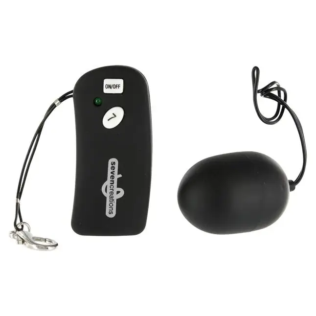 Чёрное виброяйцо с дистанционным управлением Ultra 7 Remote
