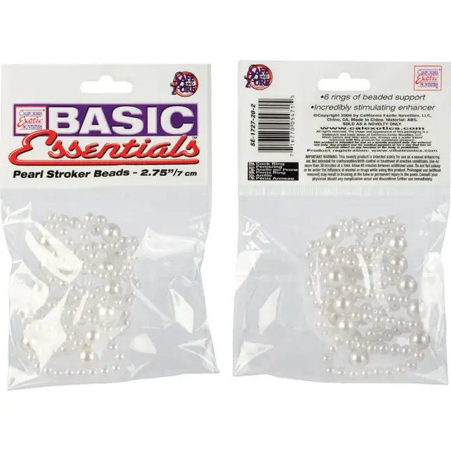 Насадка на пенис под жемчуг Basic Essentials Large - Basic Essentials. Фотография 2.