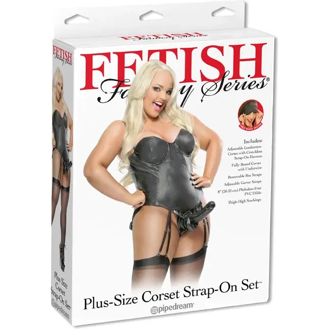 Корсет со страпоном размера Queen Size - Fetish Fantasy Series. Фотография 3.
