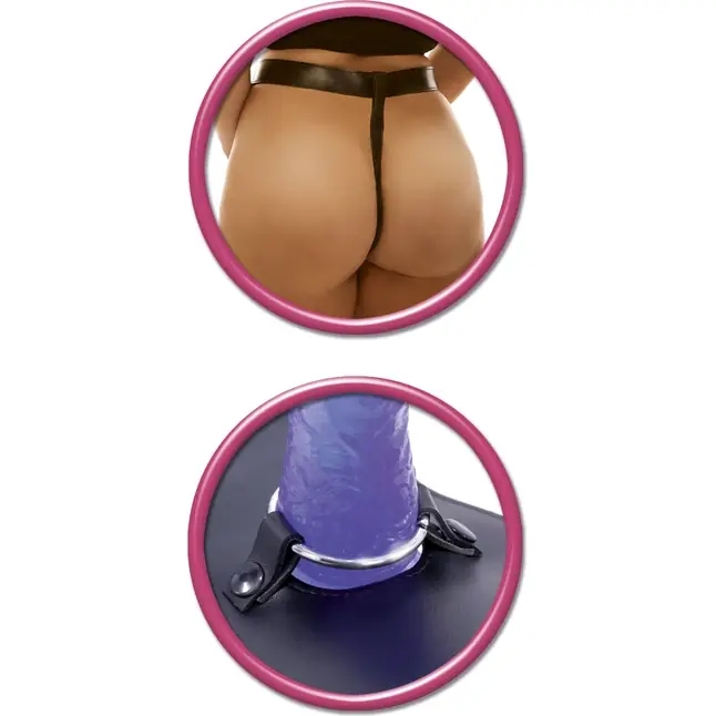 Фиолетовый страпон Plus Size Strap-On для дам размера plus size - 21 см - Fetish Fantasy Series. Фотография 4.