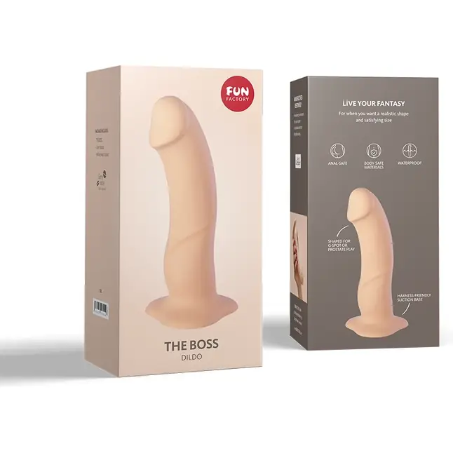Телесный реалистичный фаллоимитатор The Boss Dildo - 18 см. Фотография 4.