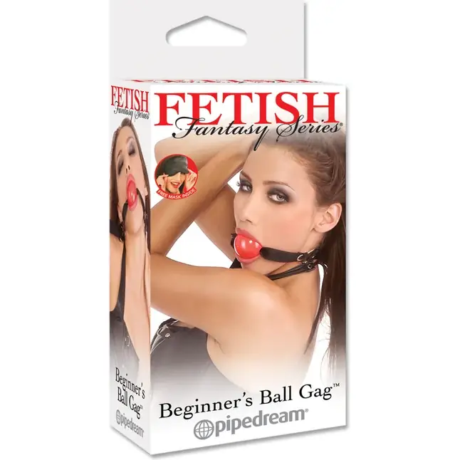 Кляп с шариком красного цвета Beginners Ball Gag - Fetish Fantasy Series. Фотография 4.
