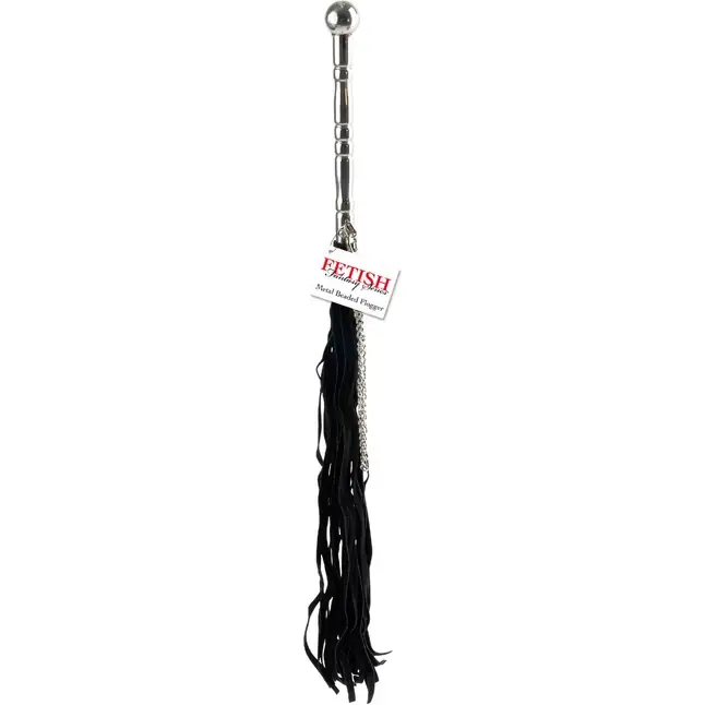 Плетка Beaded Metal Flogger - 58 см - Fetish Fantasy Series