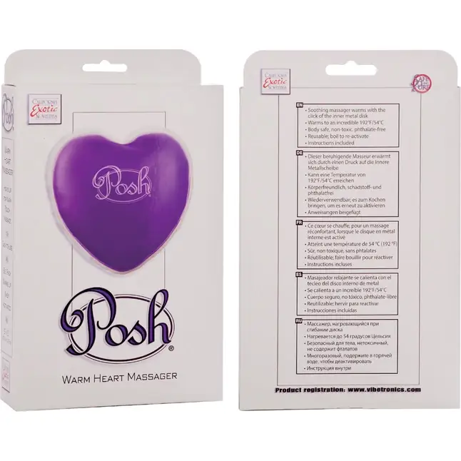 Теплый массажер фиолетового цвета Posh Warm Heart - Posh. Фотография 2.