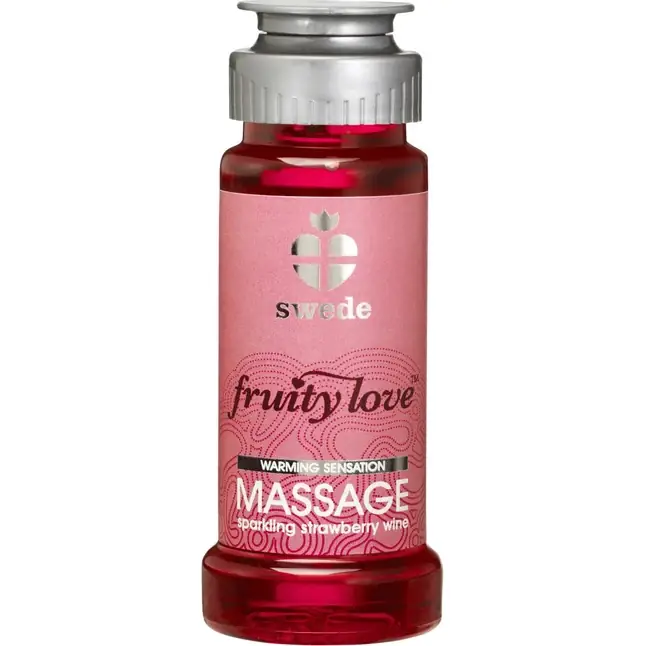 Лосьон для массажа Swede Fruity Love Massage Sparkling Strawberry Wine с ароматом клубничного вина -