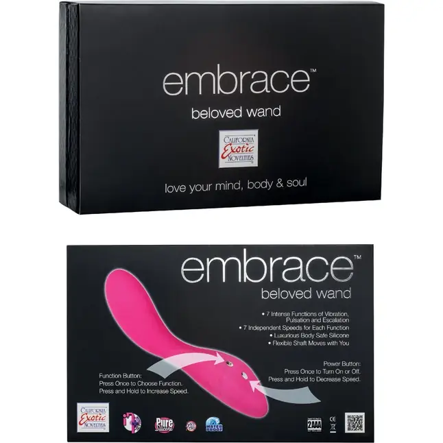 Розовый вибратор EMBRACE BELOVED WAND - 20 см - Embrace. Фотография 2.