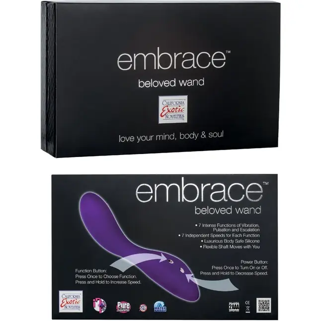 Фиолетовый вибратор EMBRACE BELOVED WAND - 20 см - Embrace. Фотография 2.