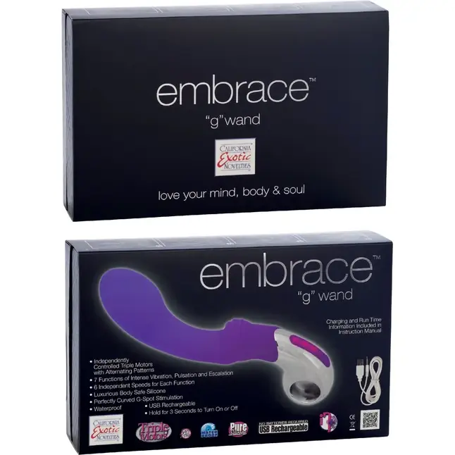 Фиолетовый вибратор Embrace G-wand - 21 см - Embrace. Фотография 2.