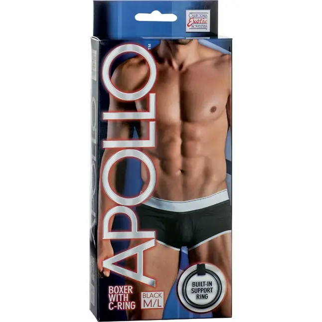 Мужские трусы-боксеры Apollo Boxer with C-Ring со съёмным эрекционным кольцом - Apollo