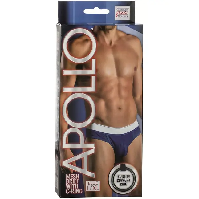 Мужские трусы-брифы Apollo Mesh Brief with C-Ring с эрекционным кольцом - Apollo. Фотография 3.
