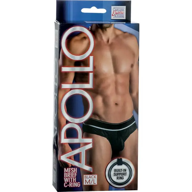 Мужские трусы-брифы Apollo Mesh Brief with C-Ring с эрекционным кольцом - Apollo