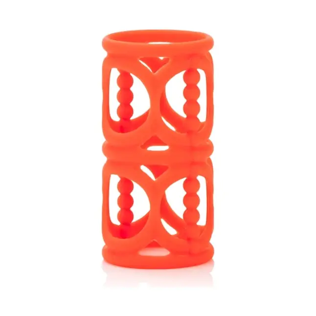 Набор оранжевых насадок на пенис Posh Silicone Lovers Cages - Posh. Фотография 4.