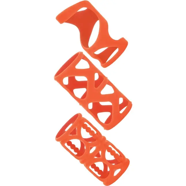 Набор оранжевых насадок на пенис Posh Silicone Lovers Cages - Posh