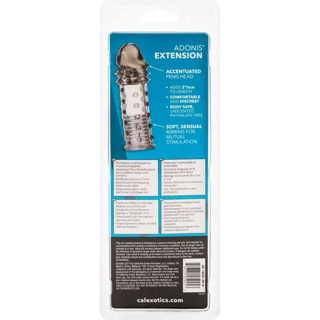 Насадка на пенис Adonis Extension Smoke - 16 см - Adonis. Фотография 8.