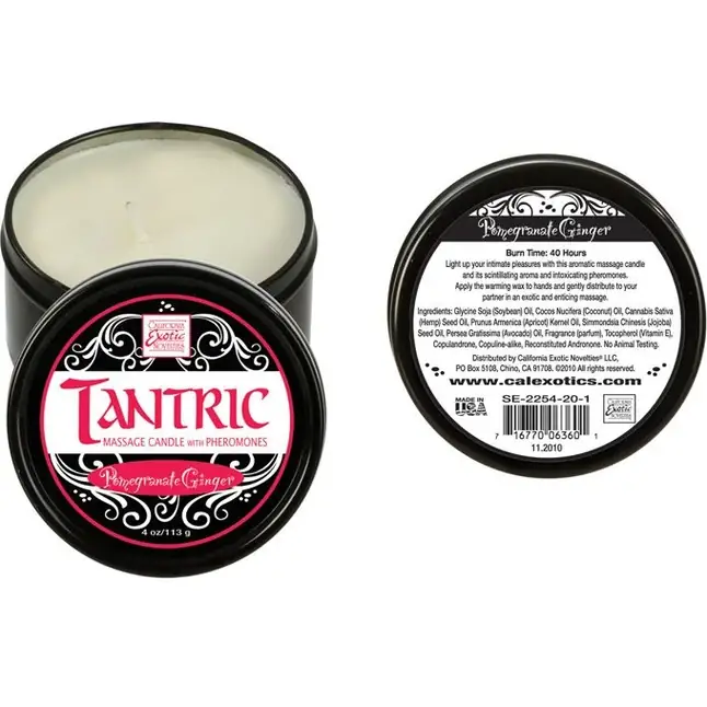 Массажная свеча с ароматом граната и имбиря Tantric Soy Pomegranate Ginger - Tantric Collection. Фотография 2.