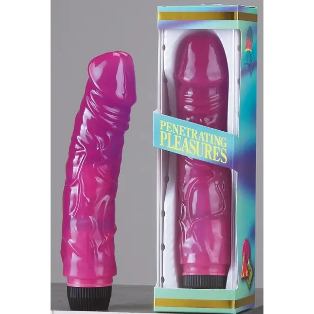 Фиолетовый гелевый вибратор Jelly Lavender - 22,5 см - Penetrating Pleasures