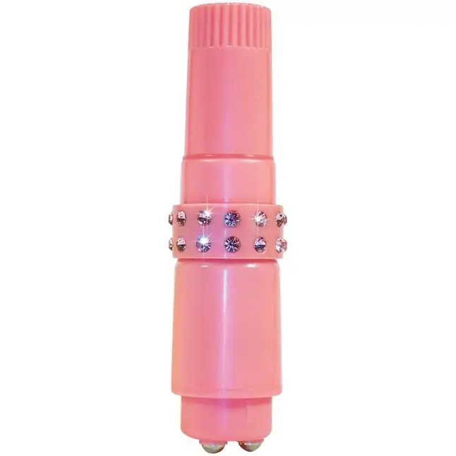 Розовая виброракета DIAMOND POCKET ROCKET - 10 см - Basics