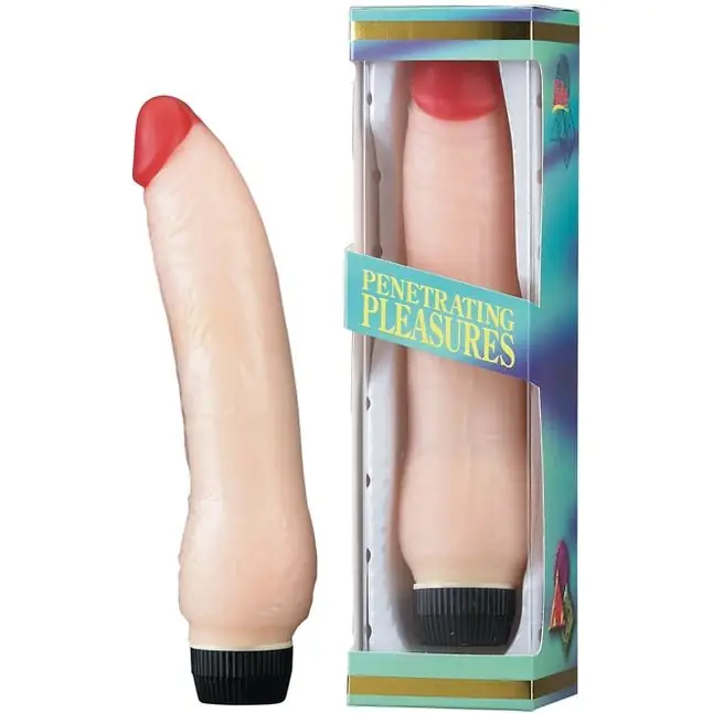 Реалистичный вибратор с яркой головкой - 22,5 см - Penetrating Pleasures
