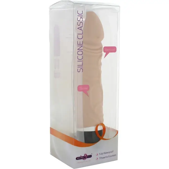 Реалистичный силиконовый вибратор CLASSIC ORIGINAL NUDE - 20 см - Premium Range. Фотография 2.