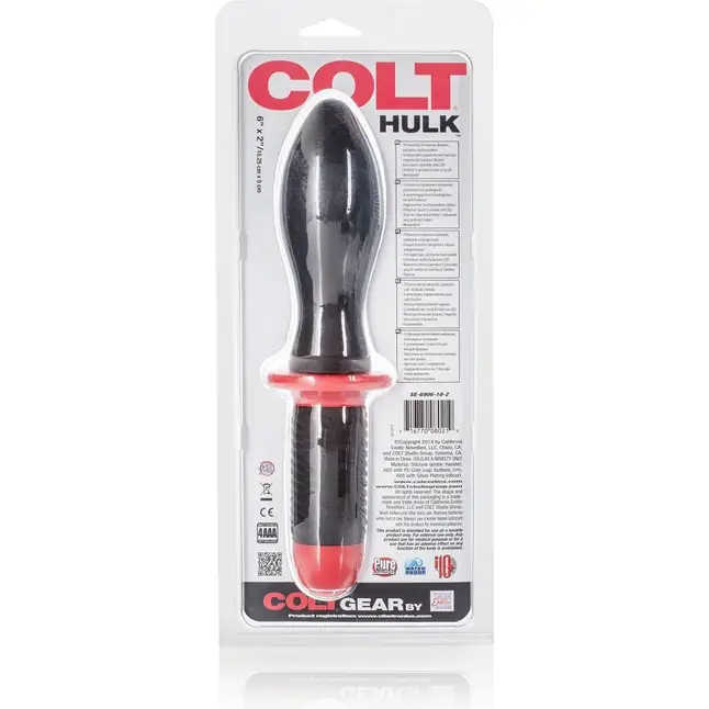 Чёрный анальный вибромассажер COLT Hulk - 27 см - Colt. Фотография 3.