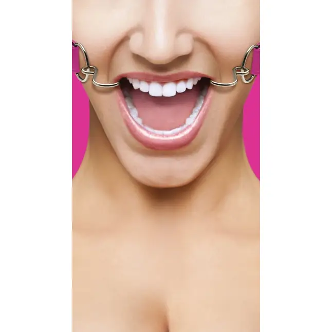 Розовый расширяющий кляп Hook Gag - Ouch!
