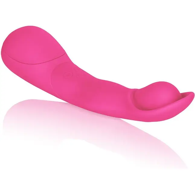 Розовый вибромассажер Impress Scoop - 12 см - Impress. Фотография 4.