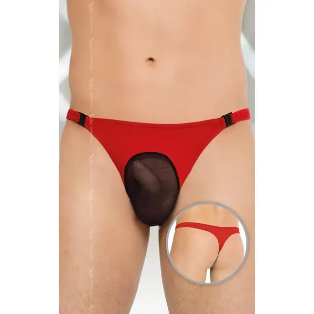 Мужские стринги с полупрозрачной вставкой - Men s collection. Фотография 2.