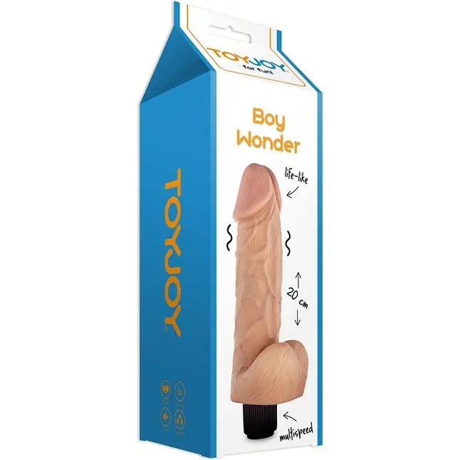 Реалистичный вибратор BOY WONDER - 20 см - Basics. Фотография 2.