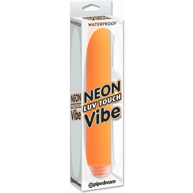 Оранжевый водонепроницаемый вибратор Neon Luv Touch Vibe - 19 см - Neon Luv Touch
