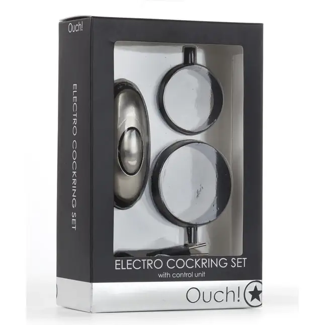 Кольцо на пенис с электростимуляцией Electro Cockring Set - Ouch!. Фотография 3.
