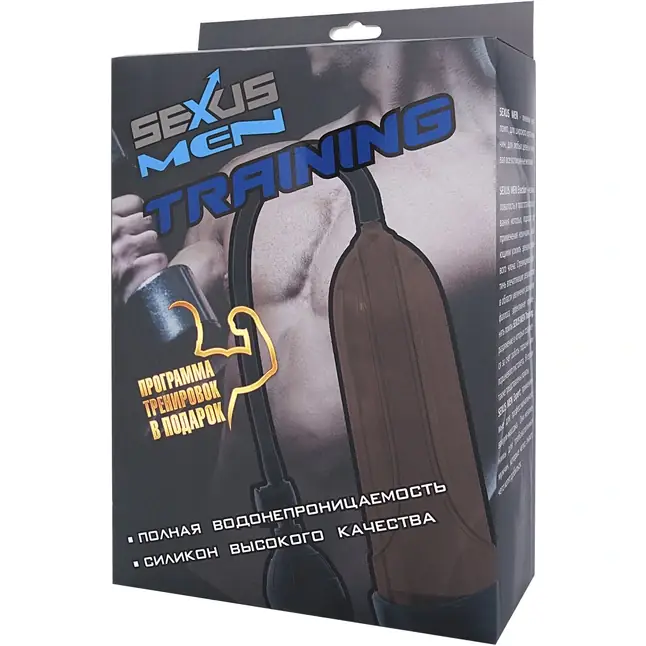 Мужская помпа-массажер с силиконовой вставкой - Sexus Men. Фотография 2.