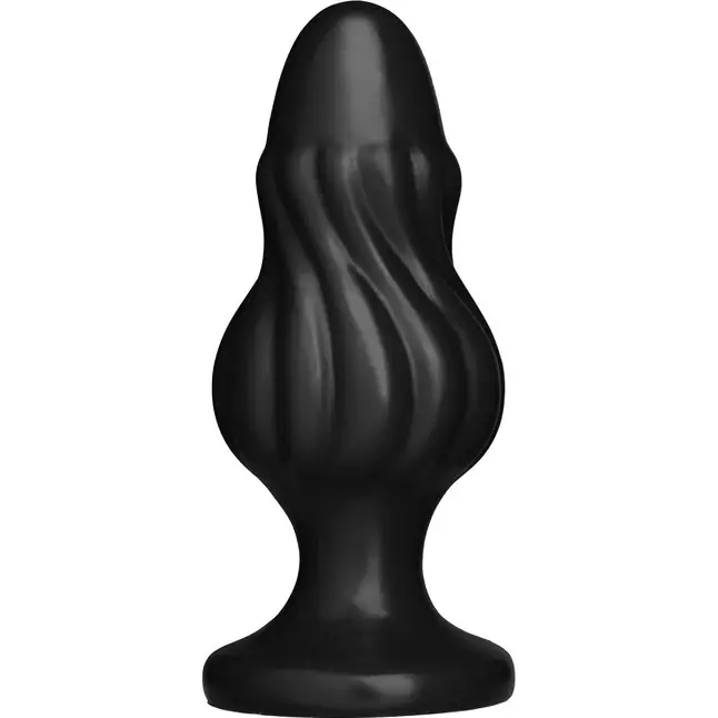 Чёрная анальная пробка The Spin - 12,7 см - Platinum Premium Silicone