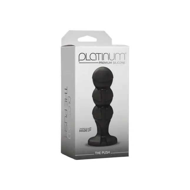 Чёрная анальная пробка Platinum Silicone The Push - 11,4 см - Platinum Premium Silicone