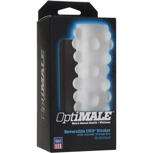 Прозрачный мастурбатор Reversible ULTRASKYN Stroker Rollerball - OptiMALE. Фотография 2.