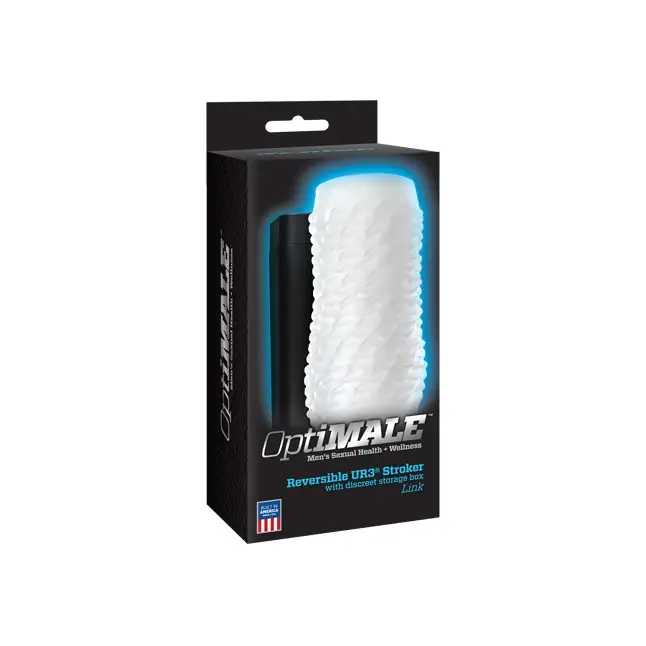 Прозрачный мастурбатор OPTIMALE Reversible ULTRASKYN Stroker Link Frost - OptiMALE