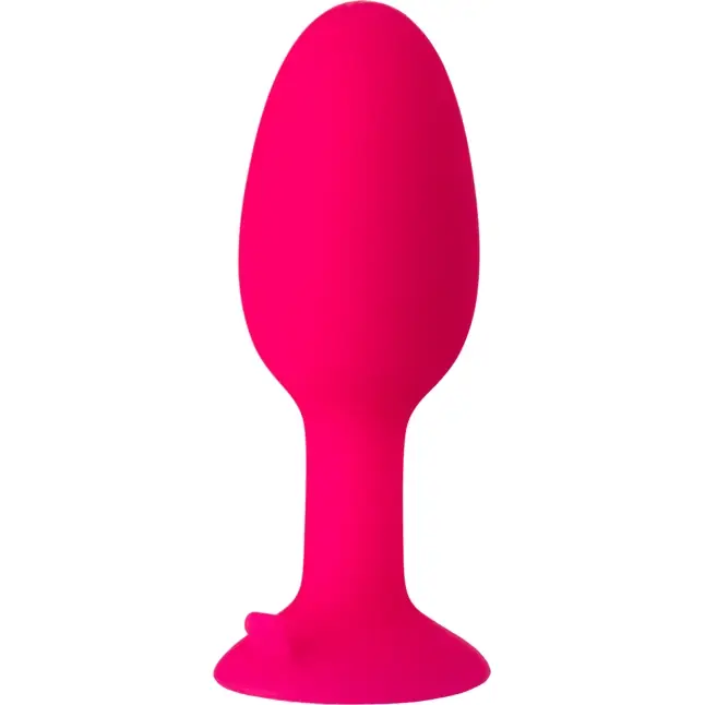 Розовая анальная втулка со стальным шариком внутри POPO Pleasure - 8,5 см. Фотография 4.