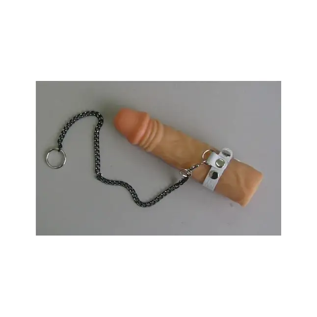 Белый поводок на пенис - BDSM accessories