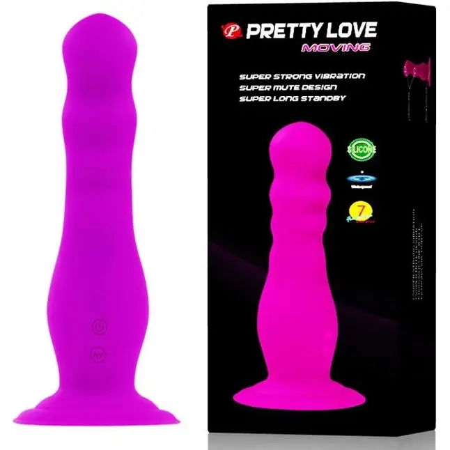 Перезаряжаемый анальный стимулятор Moving - 16 см - Pretty Love