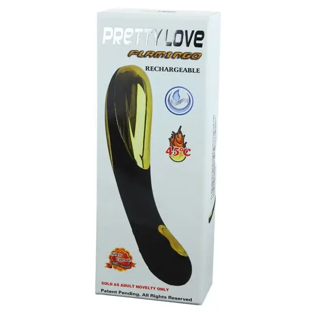Премиум-вибромассажер Flamingo Rechargeable с нагревом - 18 см - Pretty Love. Фотография 7.