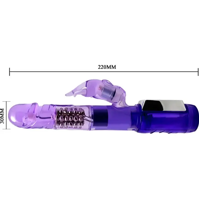 Фиолетовый вибратор-ротатор Passionate Baron - 22 см. Фотография 3.
