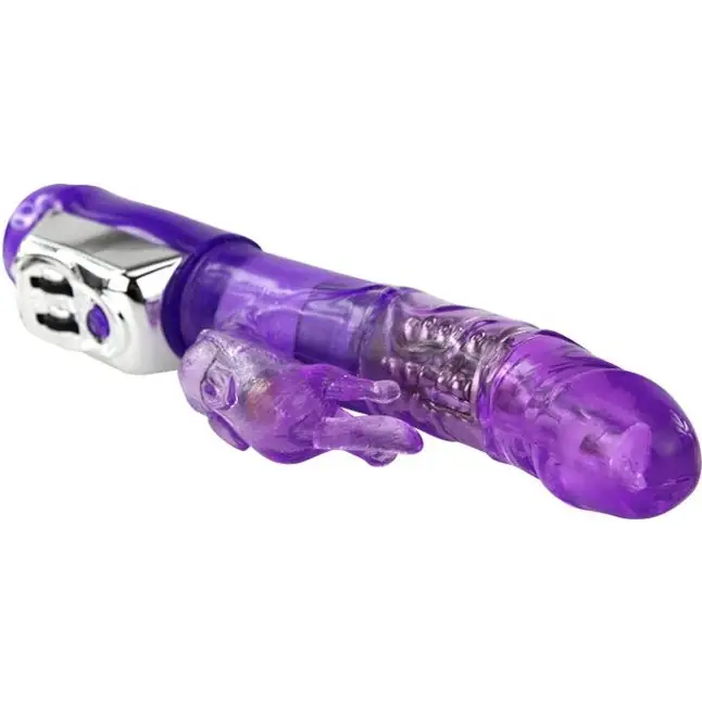 Фиолетовый вибратор Super Sex Rabbit - 21,5 см. Фотография 3.