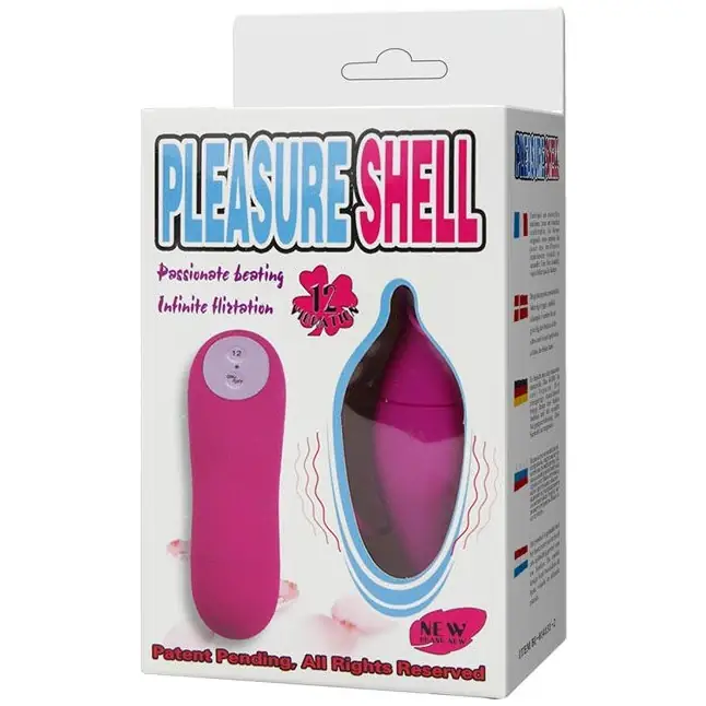 Лиловое виброяйцо Pleasure Shell в форме капли. Фотография 5.