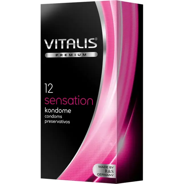 Презервативы VITALIS PREMIUM sensation с пупырышками и кольцами - 12 шт
