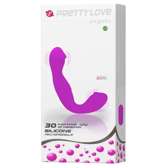 Безремневой перезаряжаемый вибрострапон Angelo - 18,7 см - Pretty Love. Фотография 6.